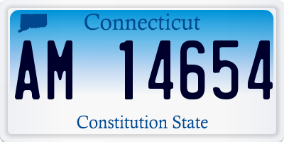 CT license plate AM14654