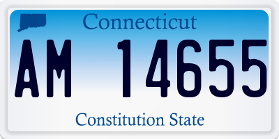 CT license plate AM14655
