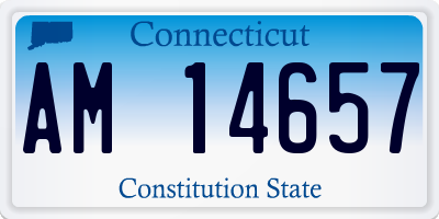 CT license plate AM14657
