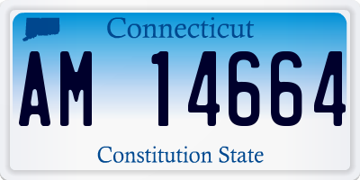 CT license plate AM14664