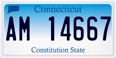CT license plate AM14667