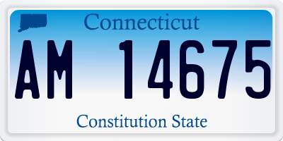CT license plate AM14675