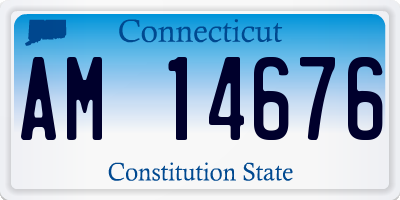 CT license plate AM14676