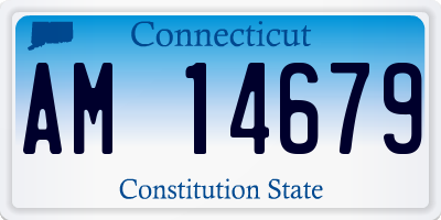 CT license plate AM14679