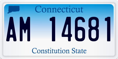 CT license plate AM14681