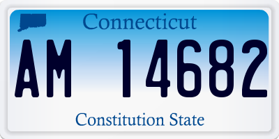 CT license plate AM14682