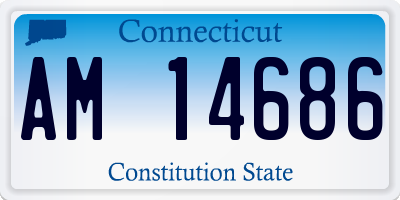 CT license plate AM14686