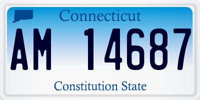CT license plate AM14687
