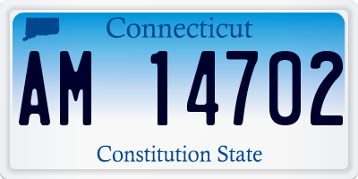 CT license plate AM14702