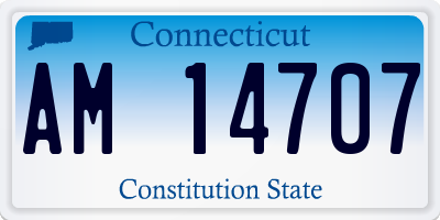 CT license plate AM14707