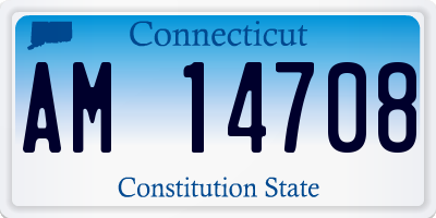 CT license plate AM14708