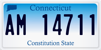 CT license plate AM14711