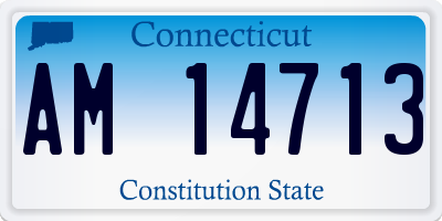 CT license plate AM14713