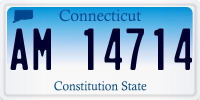CT license plate AM14714