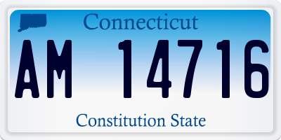 CT license plate AM14716