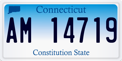 CT license plate AM14719