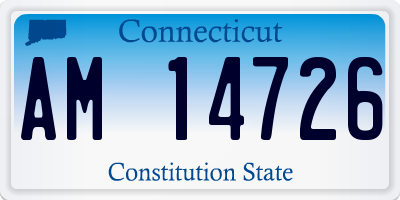 CT license plate AM14726