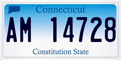 CT license plate AM14728