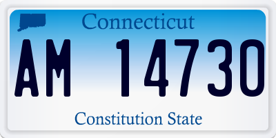 CT license plate AM14730
