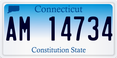 CT license plate AM14734