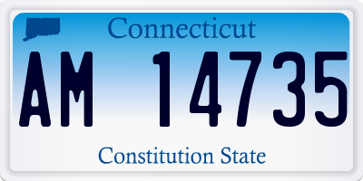 CT license plate AM14735