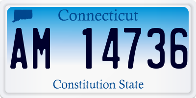 CT license plate AM14736