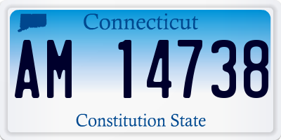 CT license plate AM14738