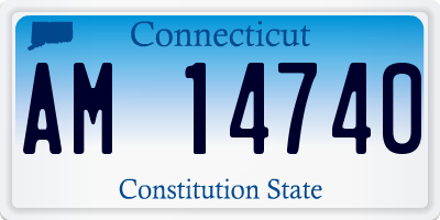 CT license plate AM14740
