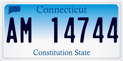 CT license plate AM14744
