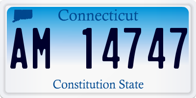 CT license plate AM14747