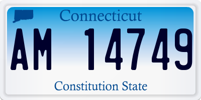 CT license plate AM14749