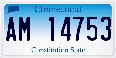 CT license plate AM14753