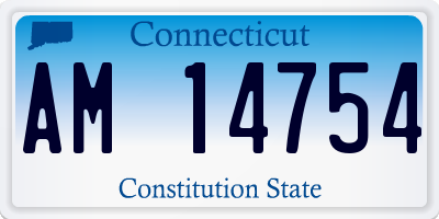 CT license plate AM14754
