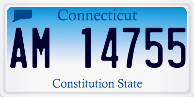 CT license plate AM14755