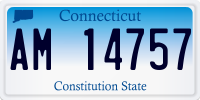CT license plate AM14757