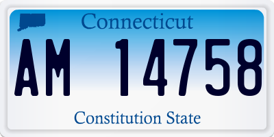 CT license plate AM14758