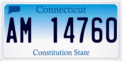 CT license plate AM14760
