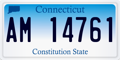 CT license plate AM14761