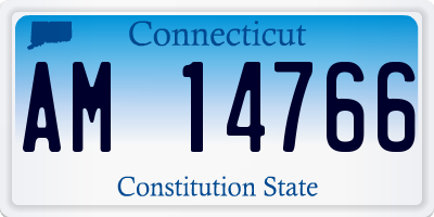 CT license plate AM14766