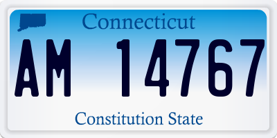 CT license plate AM14767