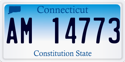 CT license plate AM14773