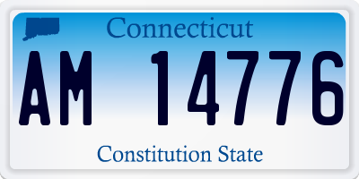 CT license plate AM14776