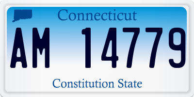 CT license plate AM14779