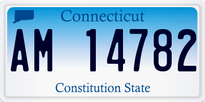 CT license plate AM14782