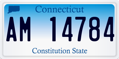 CT license plate AM14784