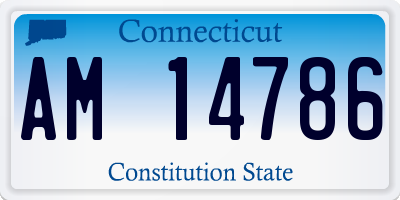 CT license plate AM14786