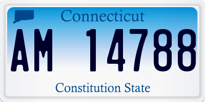 CT license plate AM14788