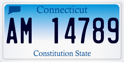 CT license plate AM14789