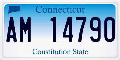 CT license plate AM14790