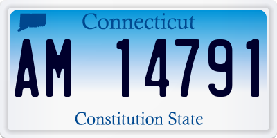 CT license plate AM14791